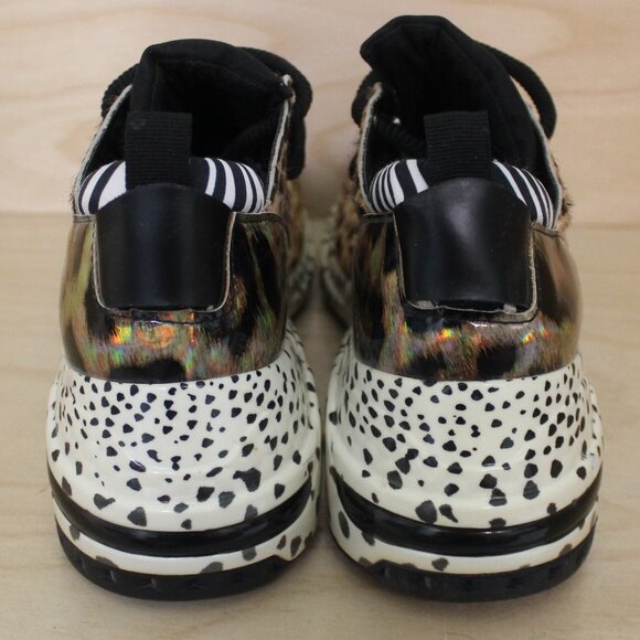 Steve Madden Cliff Animal Print Wedge Sneakers - Picture 5 of 10